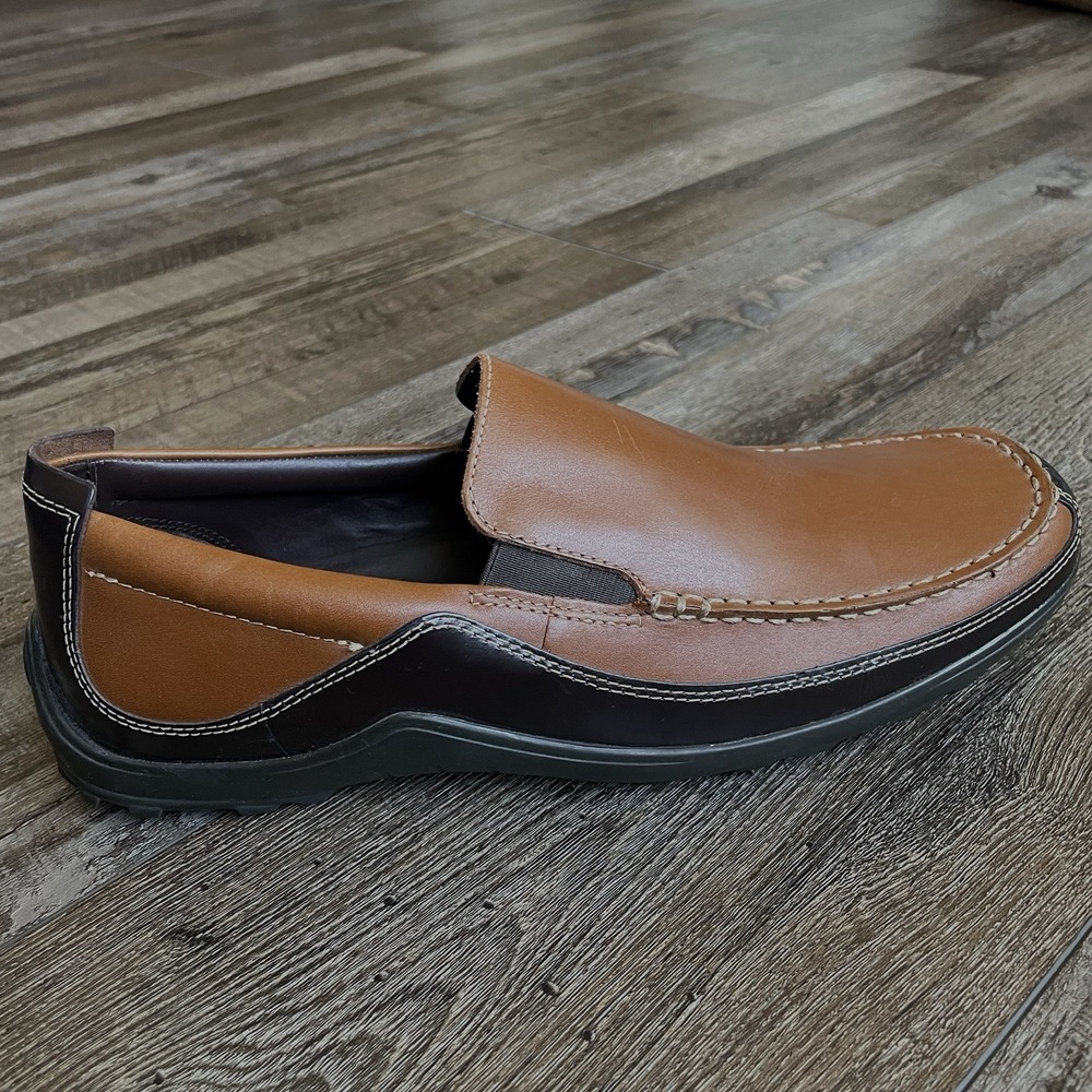 Cole Haan Men's 10.5 M Tucker Leather Venetian Slip On Loafer Brown Academia